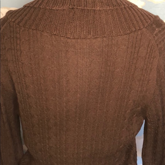BCBG Maxazria Cable Knit Sweater Dress Brown Size Medium - Picture 8 of 10